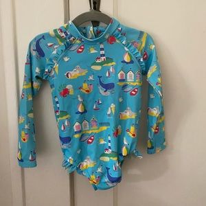 Boden long sleeved toddler swimsuit